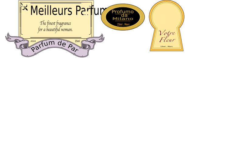 3 Perfume Labels
