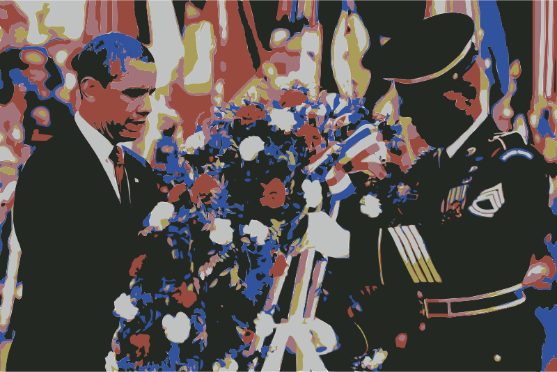 The U.S. Army and President Obama Wreath Laying
