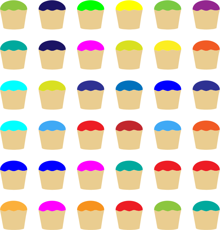 Colorful Cupcakes Pattern