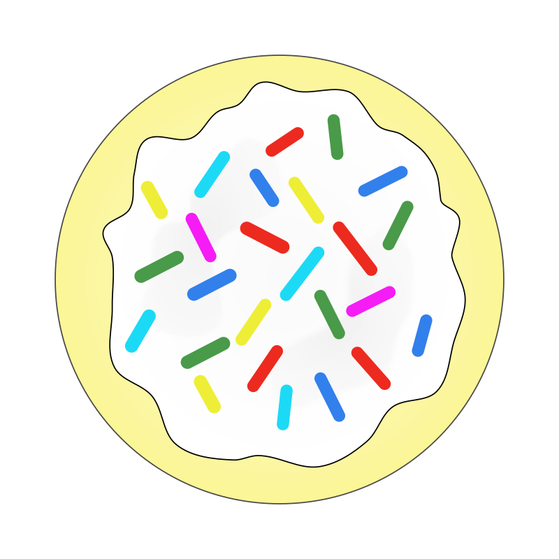 Rainbow Sprinkles Sugar Cookie - Solid