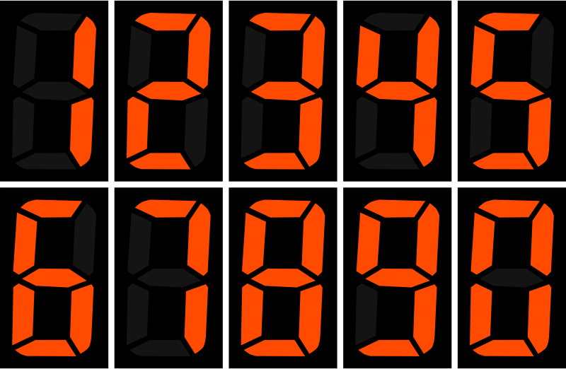 7 segment display - numbers