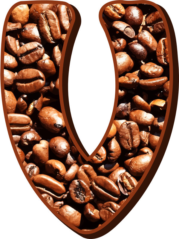 Coffee beans typography V