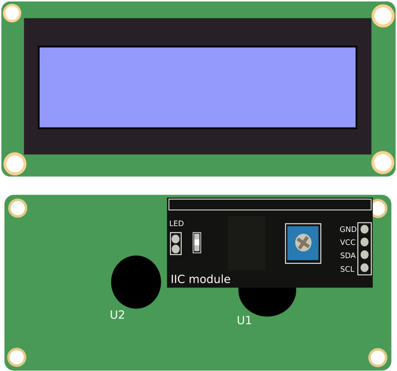 16x2 LCD with IIC Module