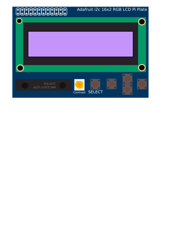 Adafruit I2C 16x2 RGB LCD Plate