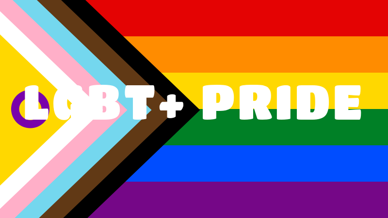 LGBT progress pride flag with letters 